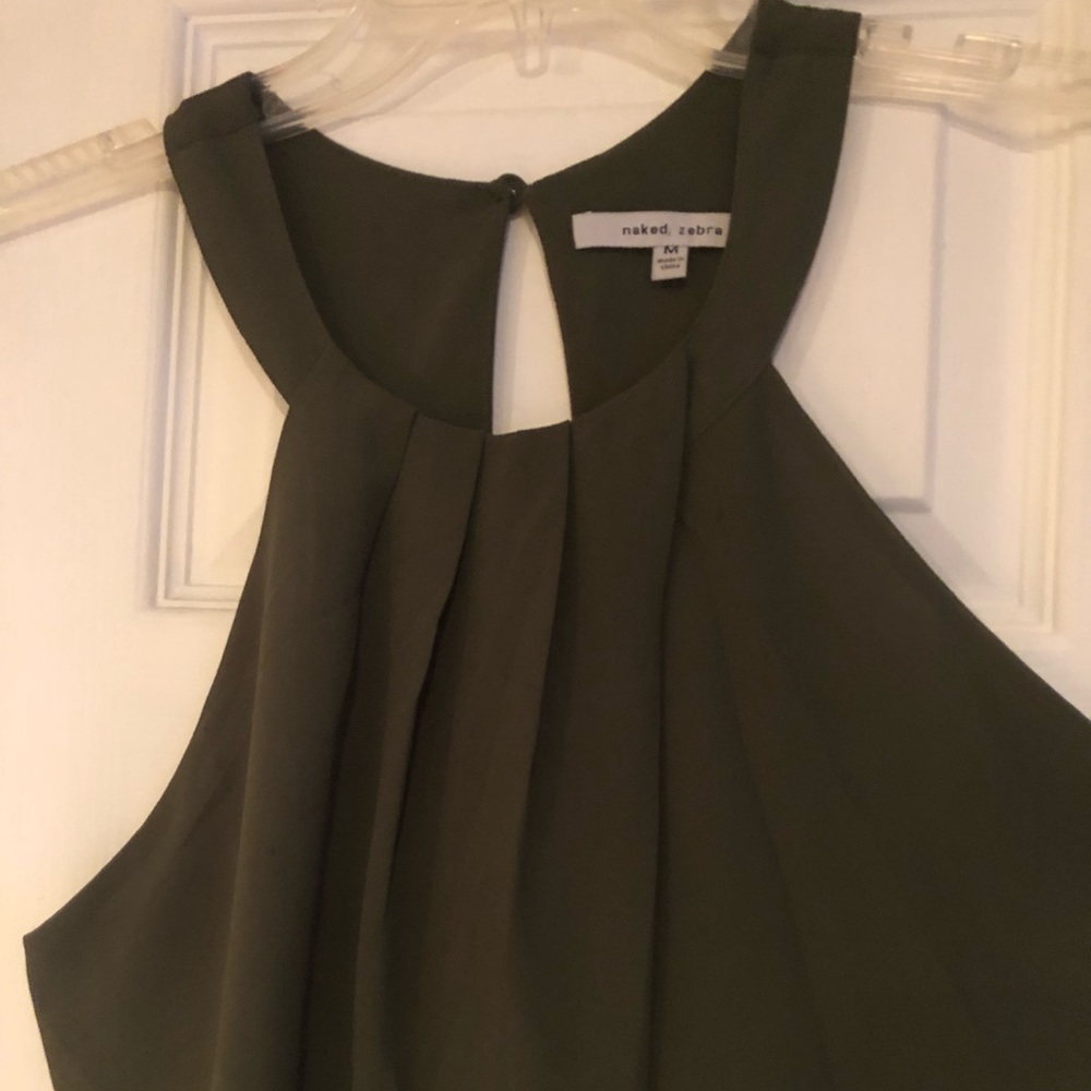 Naked Zebra Chiffon Halter Top